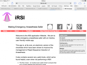 iRSI checklist app - brainchild of Dr Ben Taylor, irsi.co.uk